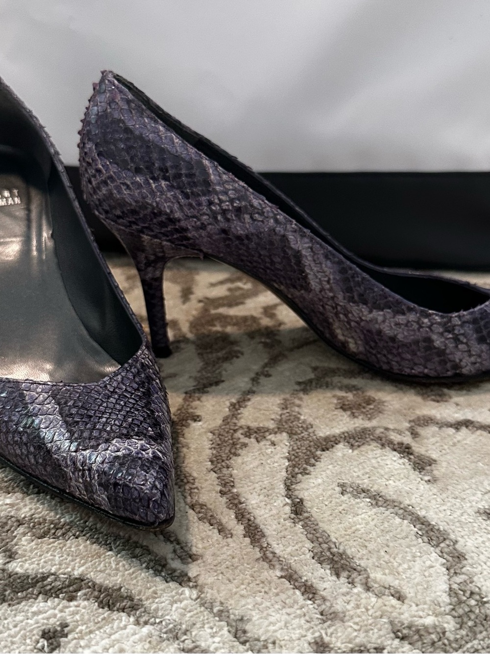 Stuart Weitzman Sonata Violet Anaconda Pumps - 8.5.